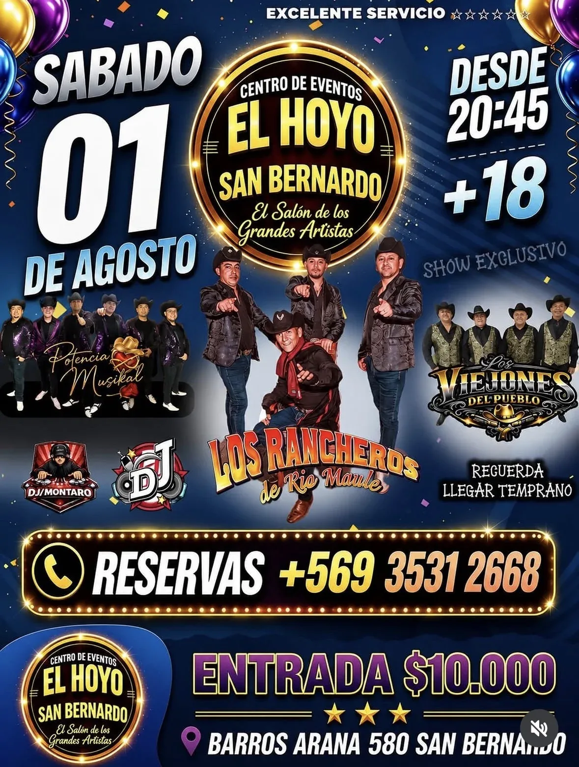 Flyer oficial de El Hoyo - Sábado 1 de Agosto 2026