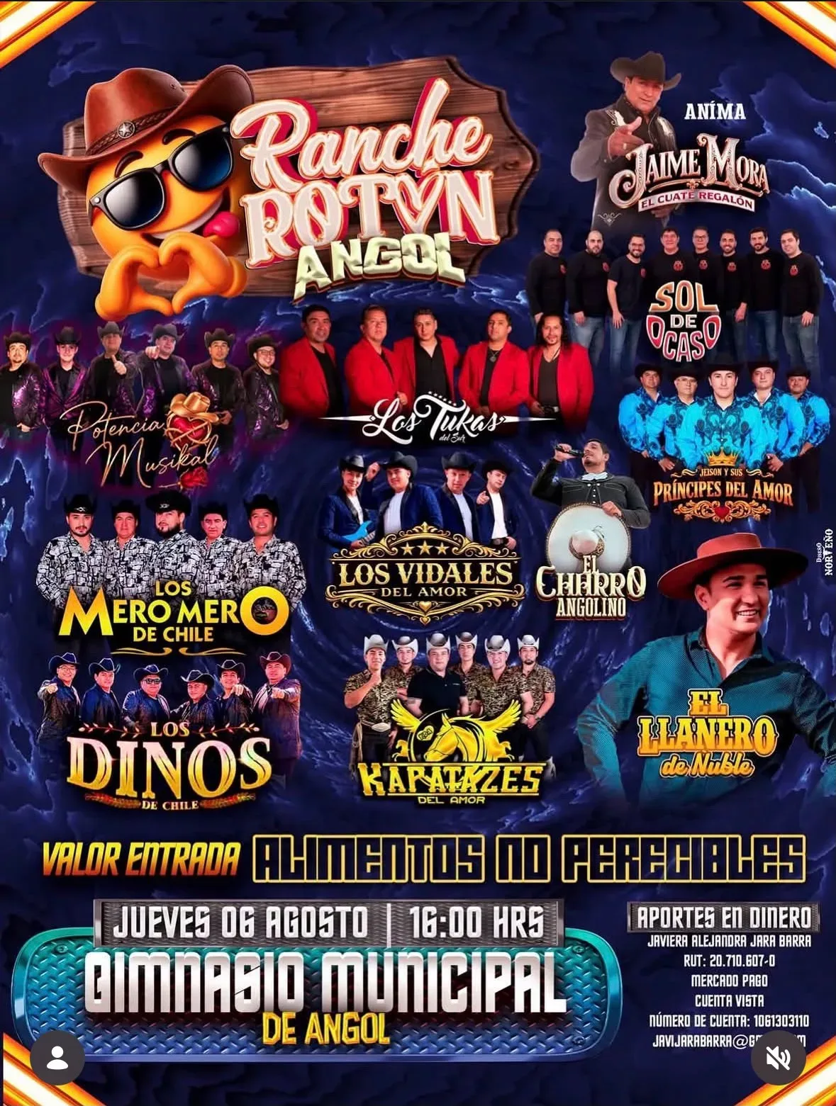Flyer oficial de Rancheraton Angol