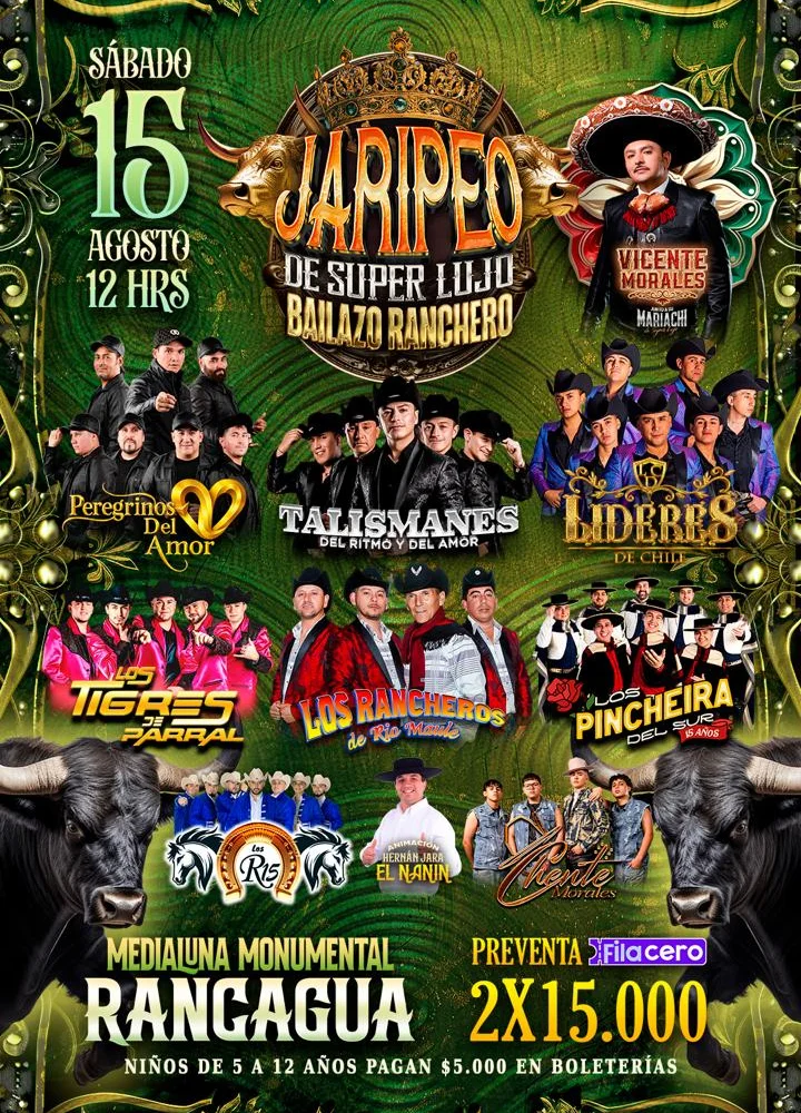 Flyer de Jaripeo de super lujo y bailazo ranchero
