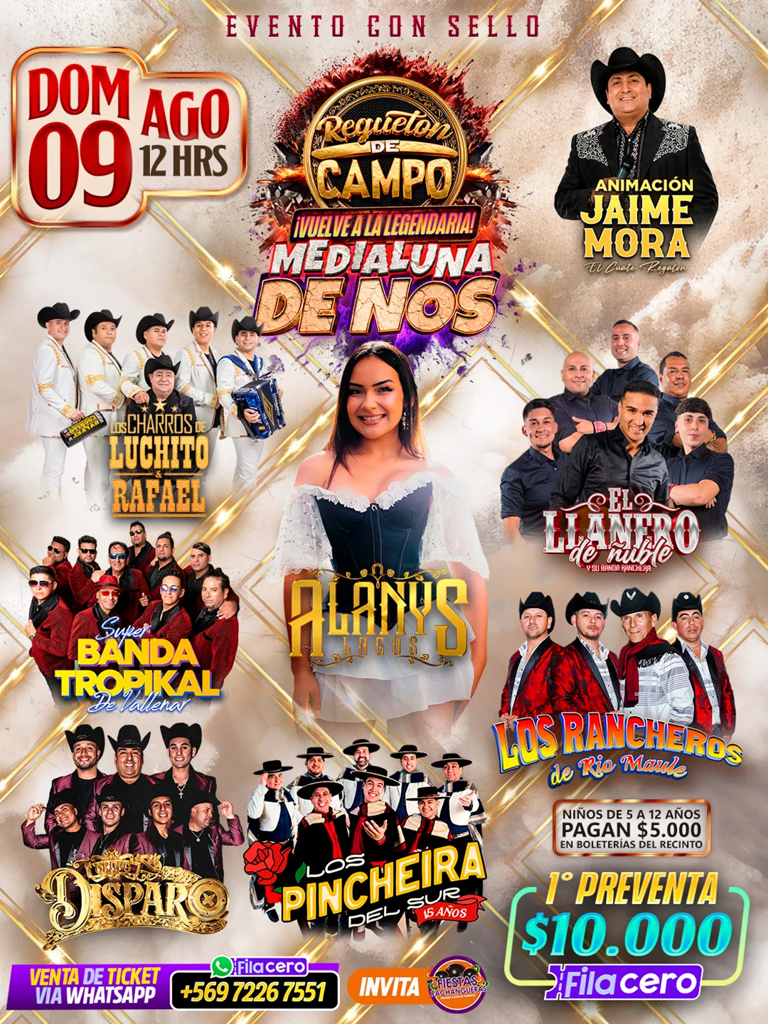 Flyer de Reguetón de Campo vuelve a NOS